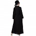 Executive abaya with attached jacket- Grey-Black